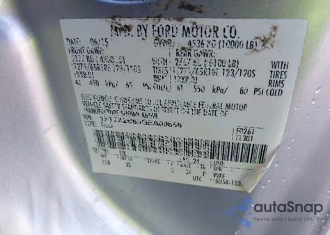 2016 Ford F-250 Xlt из США, поврежденный, VIN 1FT7X2B60GEA09656